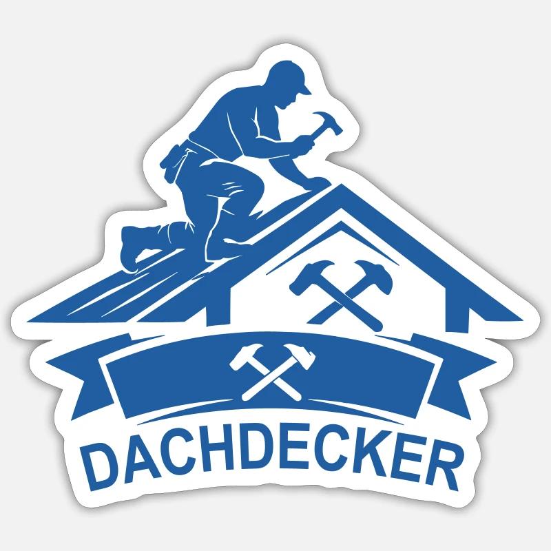 Roofer Work Silhouette Sticker size S (10 x 10 cm)