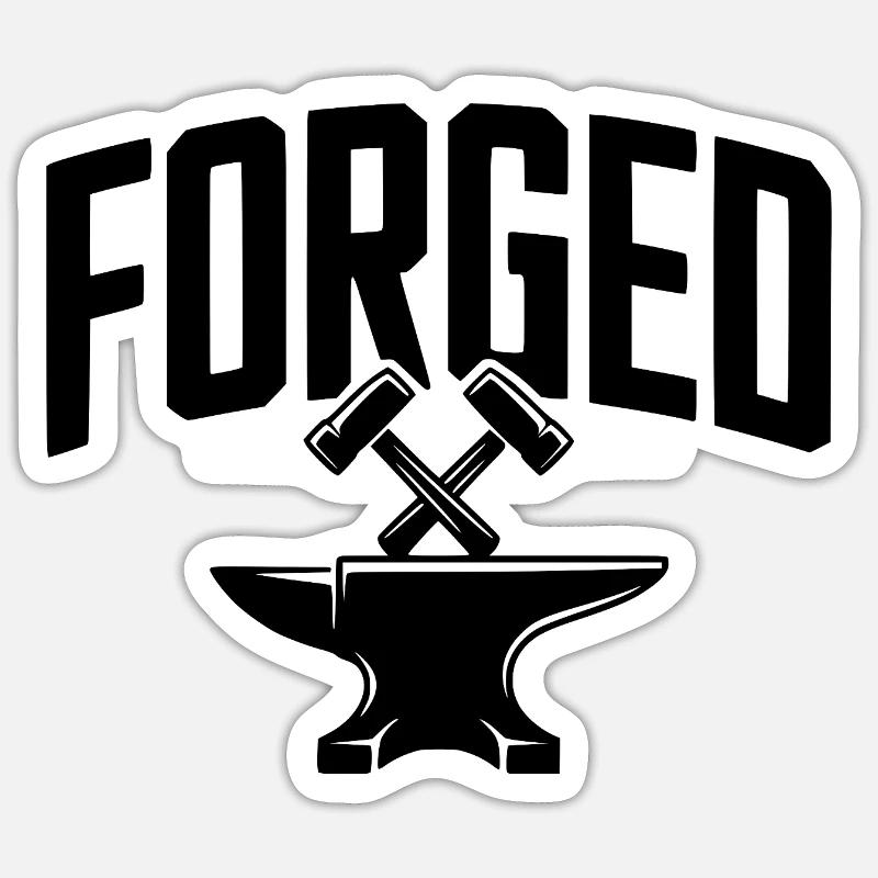 Forgé - Sticker taille S (10 x 10 cm) - blanc mat