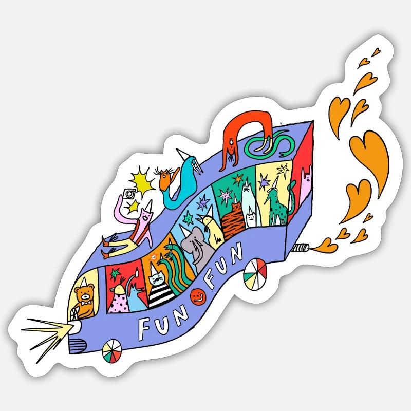 FUN_FUN_EXPRESS Sticker Größe S (10 x 10 cm)
