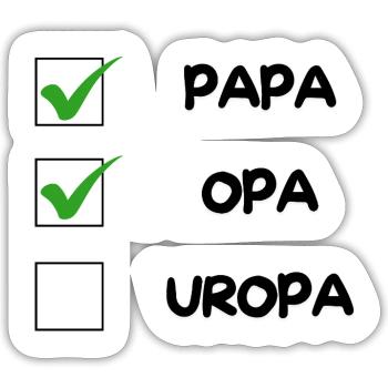 Liste de contrôle OPA - Sticker taille S (10 x 10 cm) - blanc mat - Devant