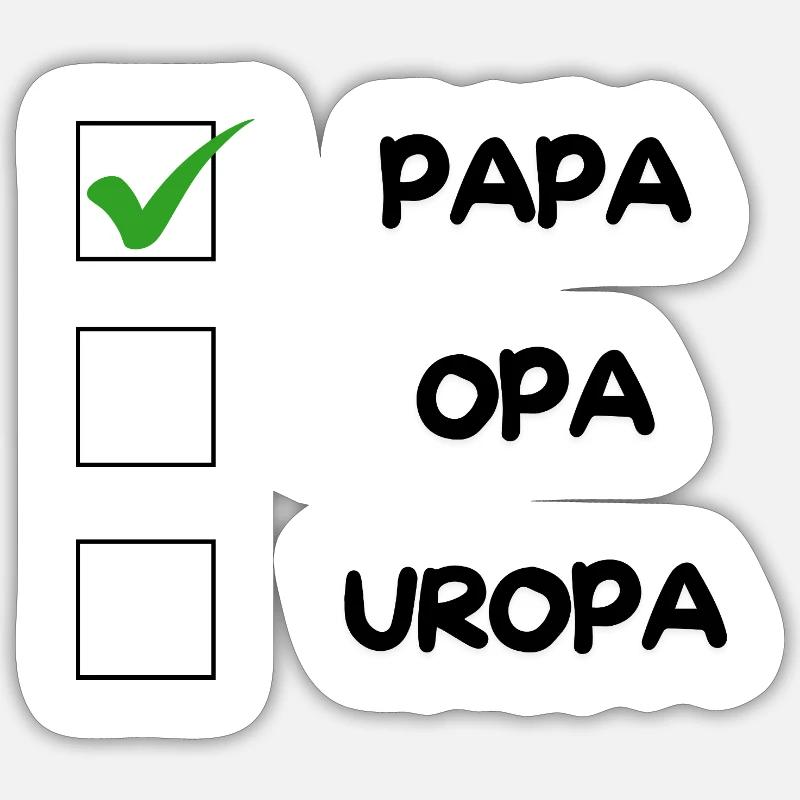 PAPA Checkliste Sticker Größe S (10 x 10 cm)