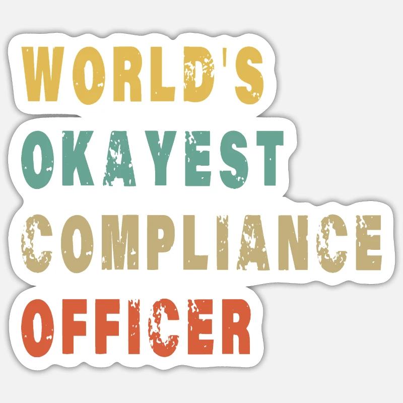 Der weltweit beste Compliance-Beauftragte Sticker Größe S (10 x 10 cm)