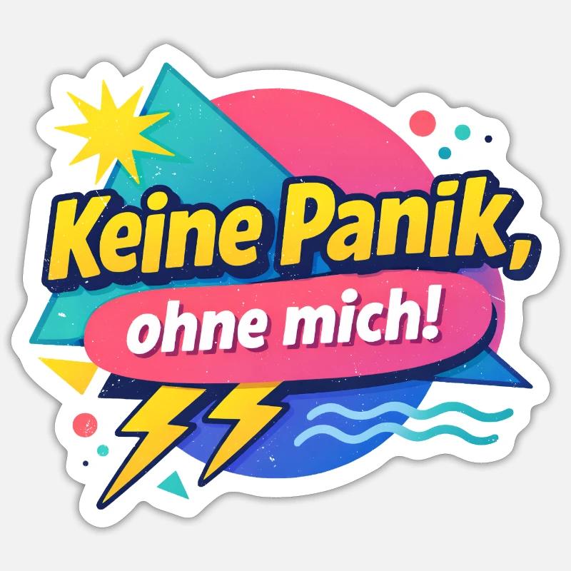 Ne paniquez pas sans moi ! - Sticker taille S (10 x 10 cm) - blanc mat