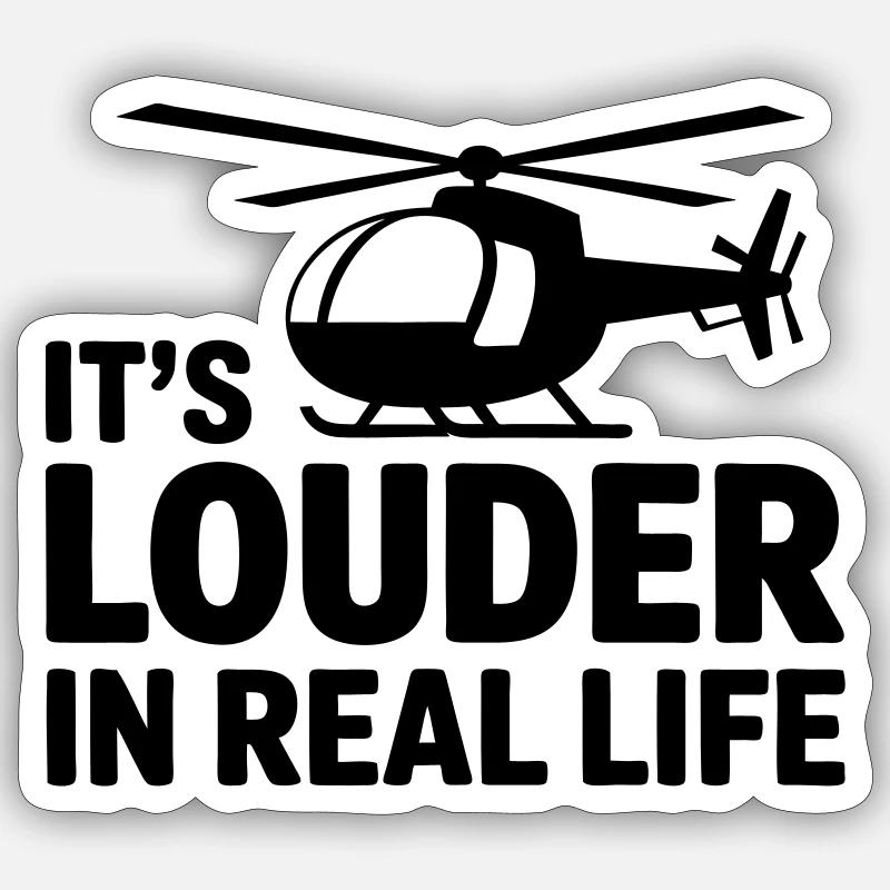 Helicopter pilot funny saying - Sticker size S (10 x 10 cm) - white matte