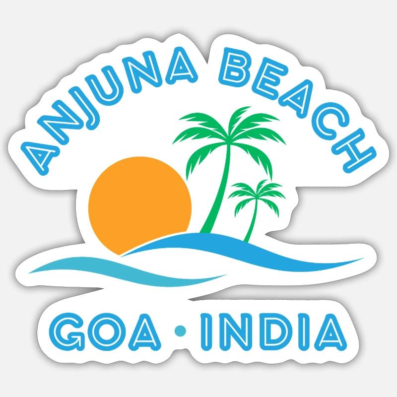 Anjuna Beach Goa Sunset Sticker size S (10 x 10 cm)