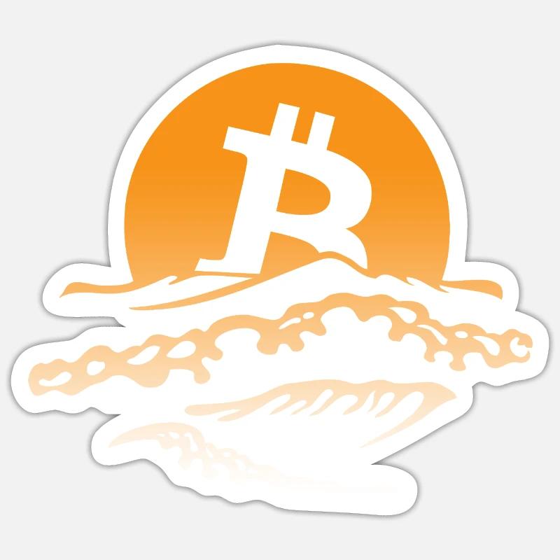 Bitcoin Dusk - Sticker taille S (10 x 10 cm) - blanc mat