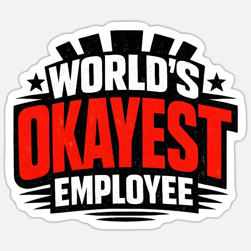 Der beste Mitarbeiter der Welt Sticker Größe S (10 x 10 cm)