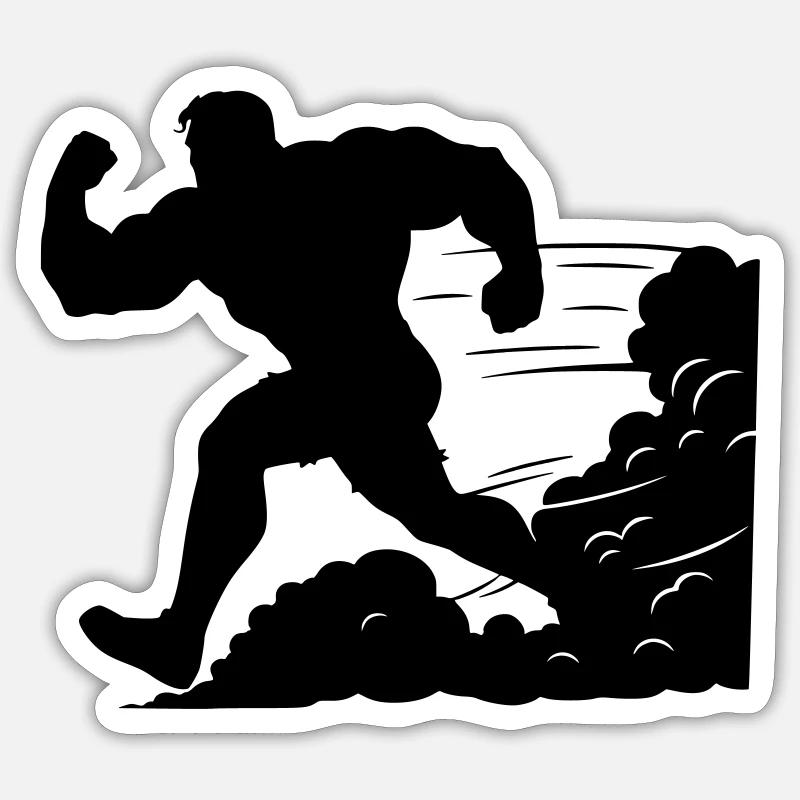 Runner - Sticker Größe S (10 x 10 cm) - Mattweiß