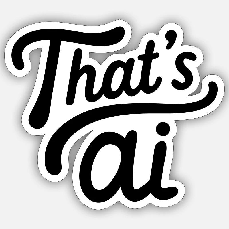 « C’est de l’IA » Typographie manuscrite Sticker taille S (10 x 10 cm)