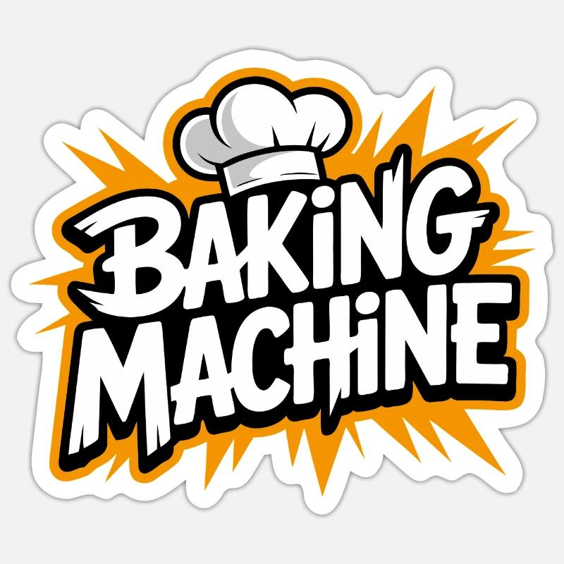 Baking Machine Fun Sticker size S (10 x 10 cm)