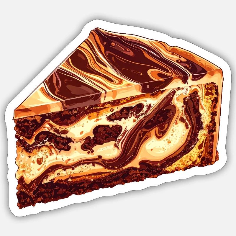 Marble Cake - Sticker size S (10 x 10 cm) - white matte