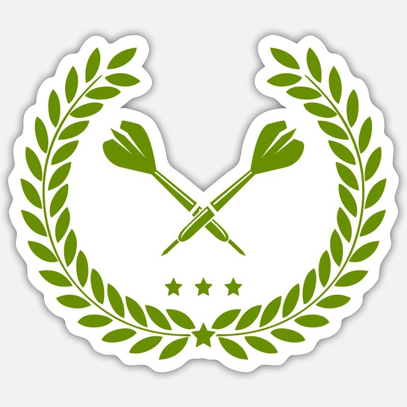 fléchettes - Sticker taille S (10 x 10 cm) - blanc mat