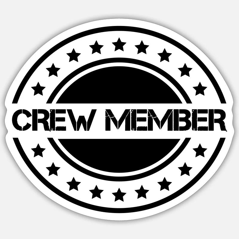 crew_member_sterne - Sticker size S (10 x 10 cm) - white matte