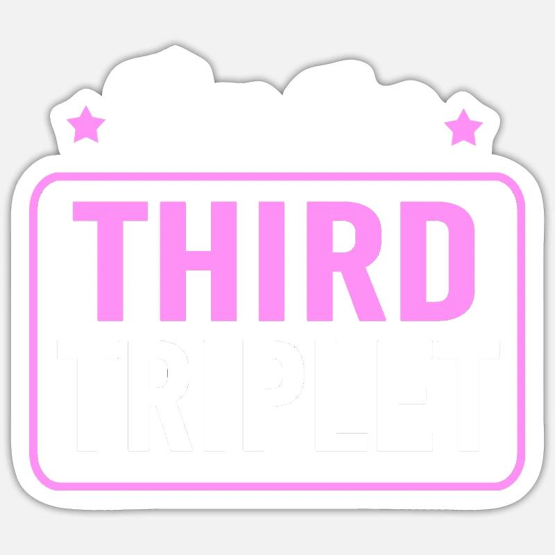triplet - Sticker size S (10 x 10 cm) - white matte