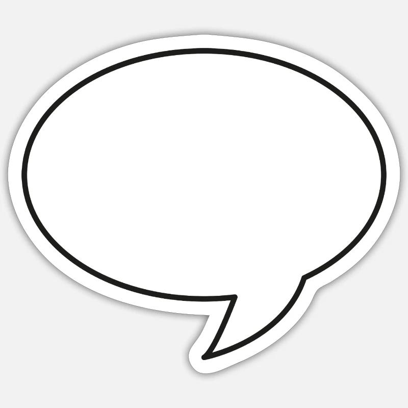 Bulle de discussion - Sticker taille S (10 x 10 cm) - blanc mat