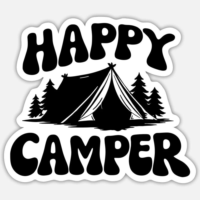 Camper - Sticker size S (10 x 10 cm) - white matte