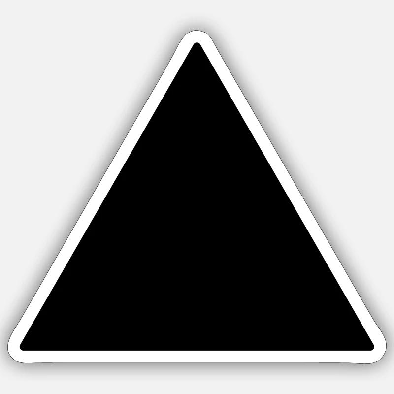 Symbol triangle equilateral black - Sticker size S (10 x 10 cm) - white matte