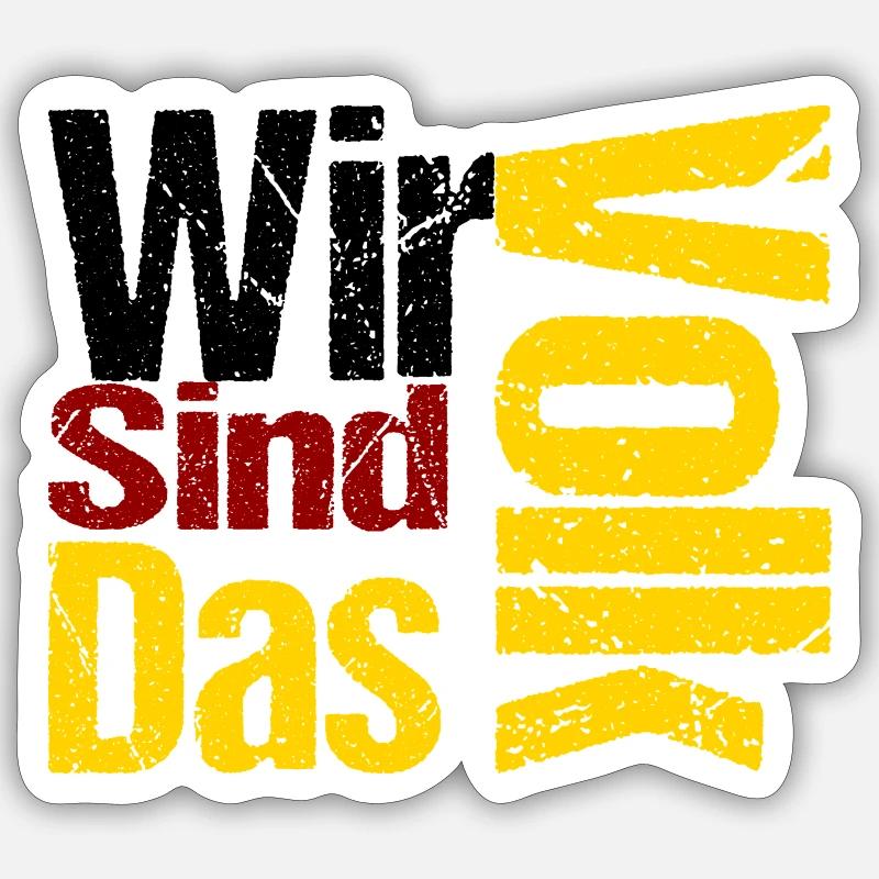 Wir_SInd_Das_Volk Sticker Größe S (10 x 10 cm)