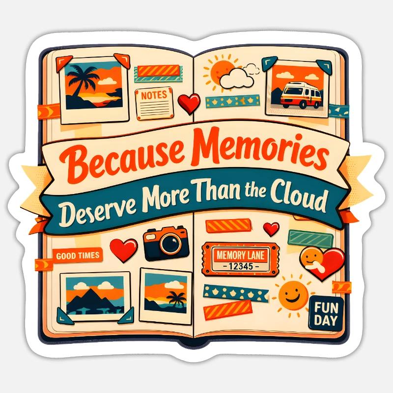 More than cloud | Scrapbooking Photos - Sticker size S (10 x 10 cm) - white matte