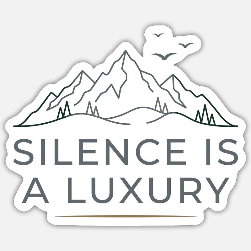 La tranquillité est un luxe - Sticker taille S (10 x 10 cm) - blanc mat