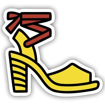 High Heel Shoe Fashion Italy Fashionista - Sticker size S (10 x 10 cm) - white matte - Front