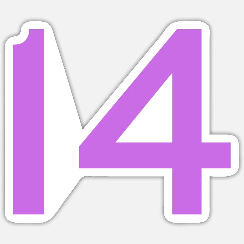 14 - Sticker taille S (10 x 10 cm) - blanc mat