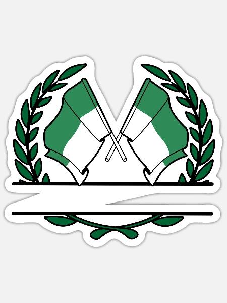 Vlieland Laurel Custom – Island Edition - Sticker Größe S (10 x 10 cm) - Mattweiß