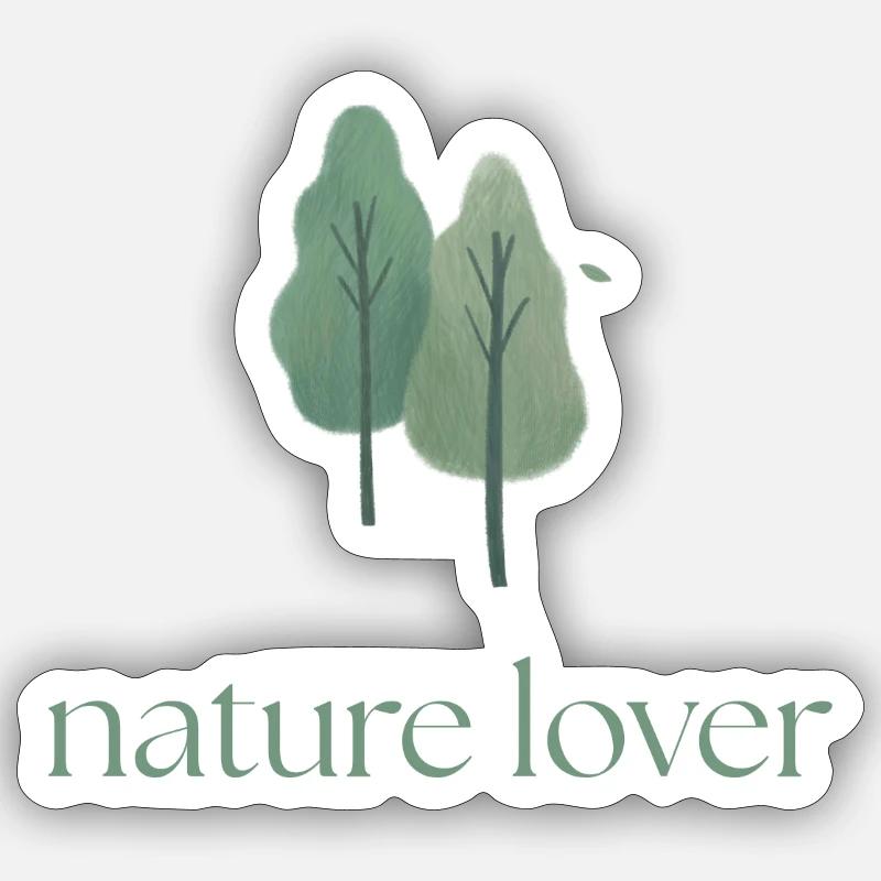 Nature Lover - Sticker size S (10 x 10 cm) - white matte