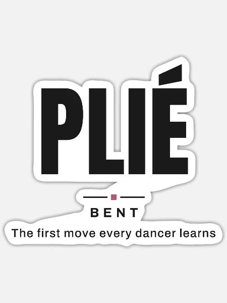 Gefaltet — Gebogen | Wahrer Ballettwortschatz - Sticker Größe S (10 x 10 cm) - Mattweiß