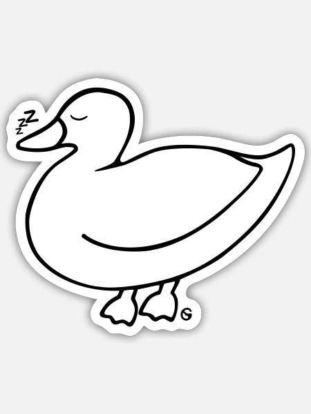 Entekoffeiniert - Sticker Größe S (10 x 10 cm) - Mattweiß
