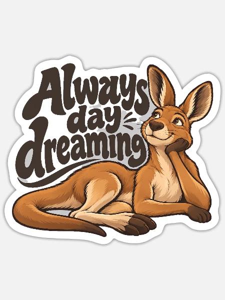 Känguru - Sticker Größe S (10 x 10 cm) - Mattweiß