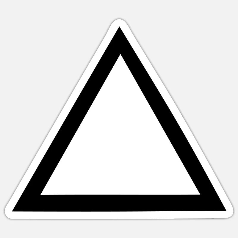 Dreieck - Sticker Größe S (10 x 10 cm) - Mattweiß
