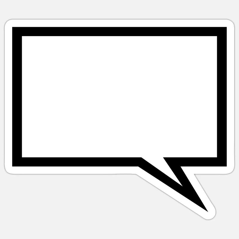 Speechbubble - Text Sticker size S (10 x 10 cm)