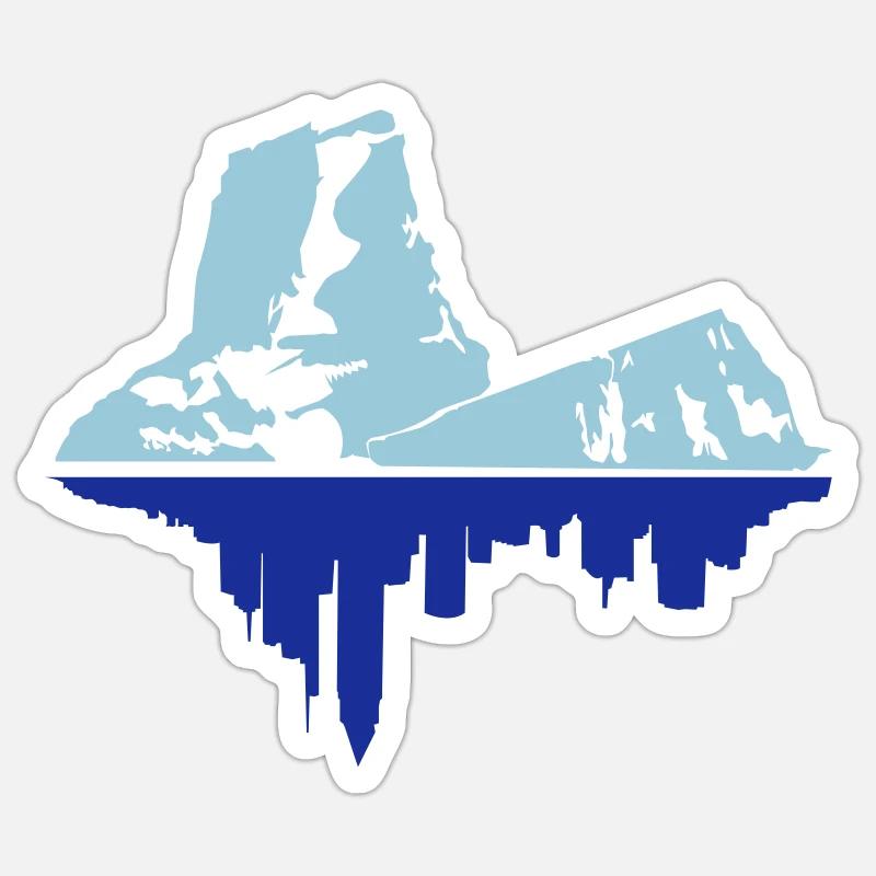 glaçon Sticker taille S (10 x 10 cm)