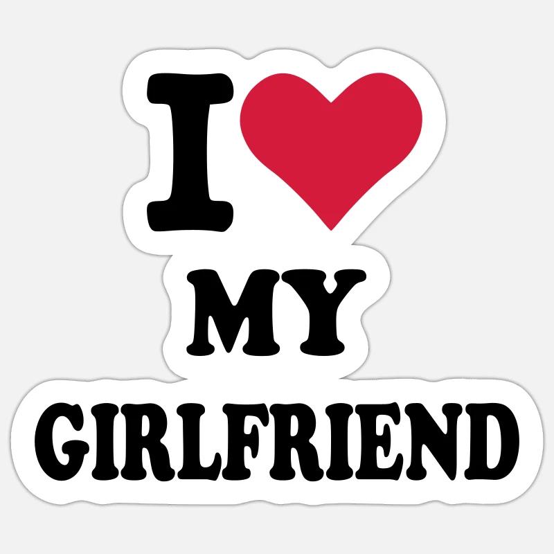 Girlfriend - Sticker size S (10 x 10 cm) - white matte
