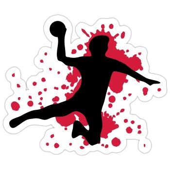 handball - Sticker size S (10 x 10 cm) - white matte - Front