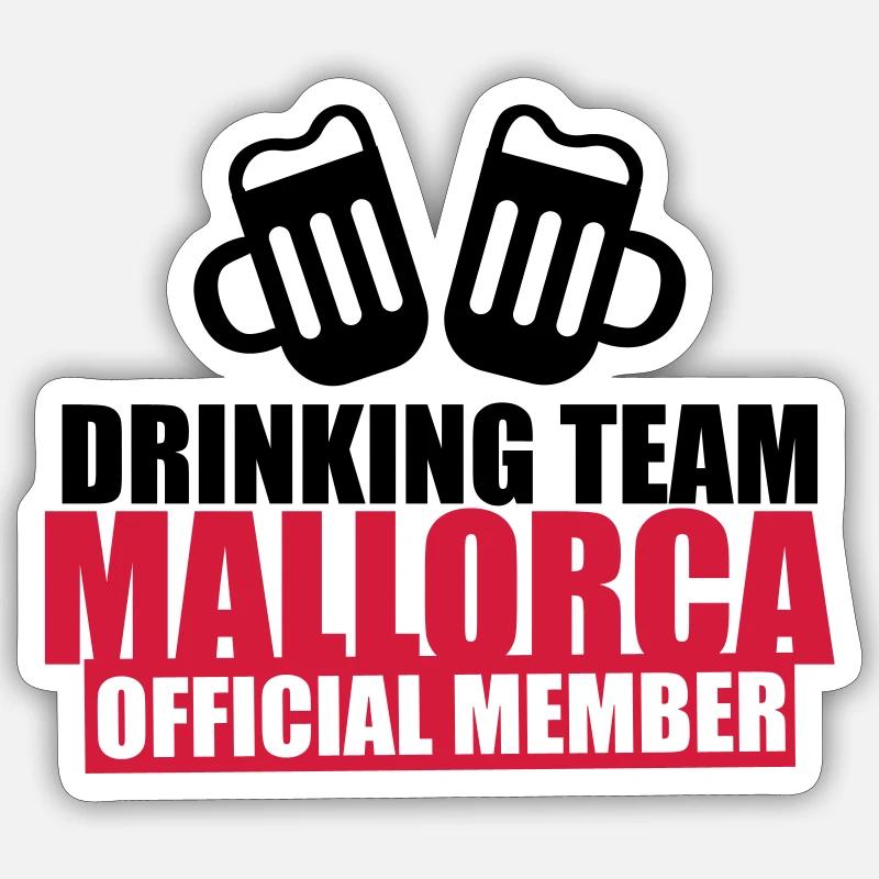 Drinking Team Mallorca Sticker taille S (10 x 10 cm)