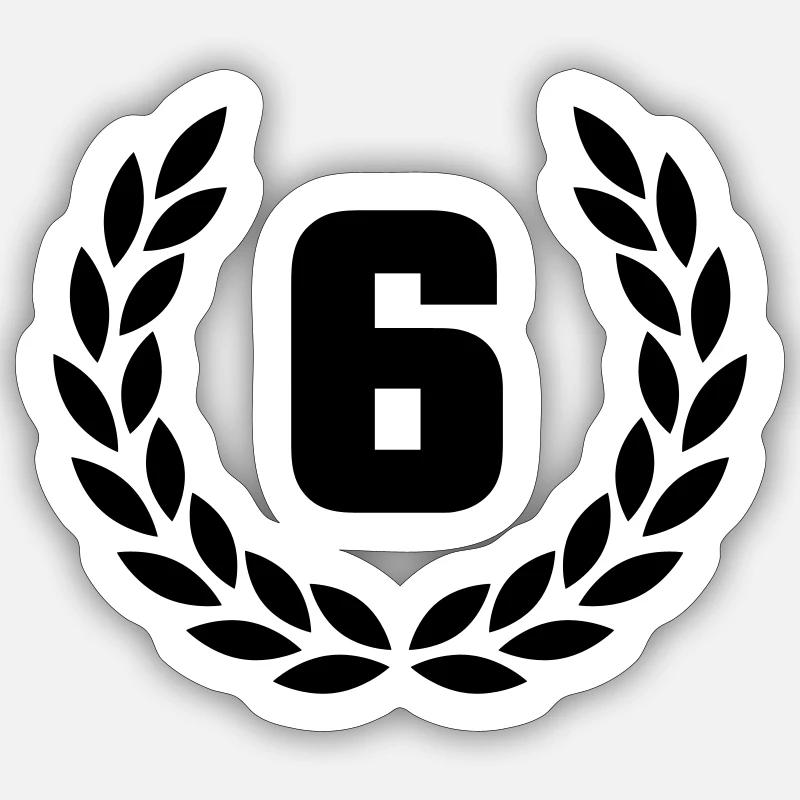Jubilee 6 - Sticker size S (10 x 10 cm) - white matte