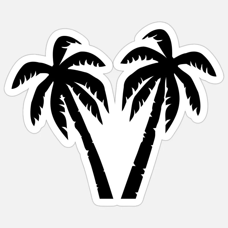Palmen Sticker Größe S (10 x 10 cm)