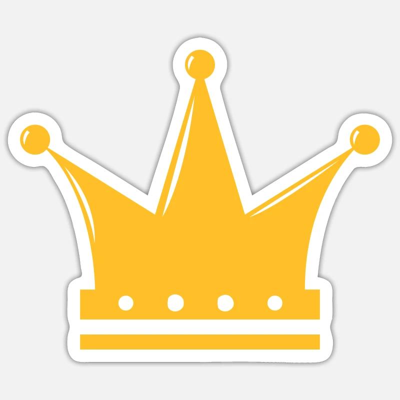 krönchen - Sticker Größe S (10 x 10 cm) - Mattweiß