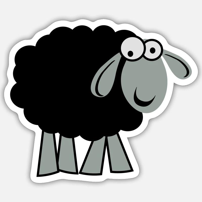 sheep - Sticker size S (10 x 10 cm) - white matte