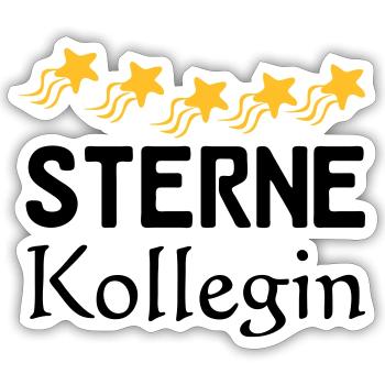 Sterne Kollegin Geschenk - Sticker Größe S (10 x 10 cm) - Mattweiß - Vorne