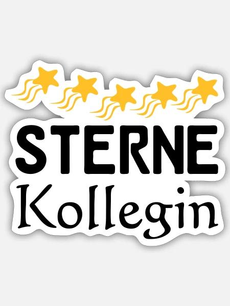 Sterne Kollegin Geschenk - Sticker Größe S (10 x 10 cm) - Mattweiß