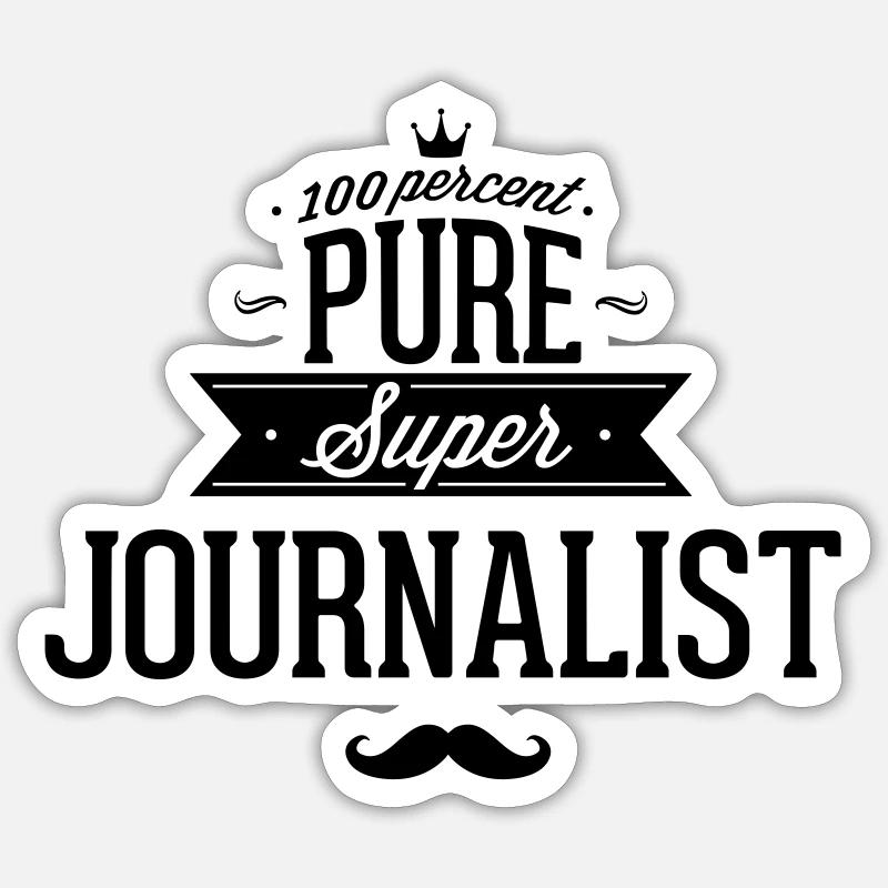 100 Prozent Journalist Sticker Größe S (10 x 10 cm)