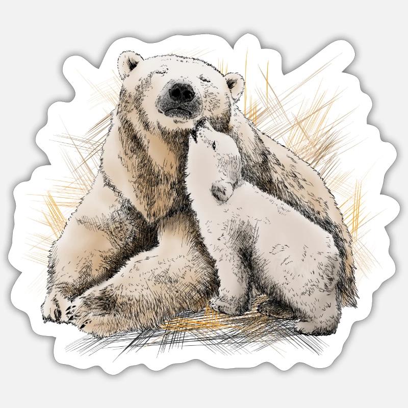 Icebear - Sticker size S (10 x 10 cm) - white matte