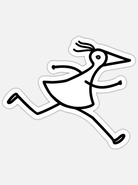 Marathon-RUNNY - Sticker Größe S (10 x 10 cm) - Mattweiß