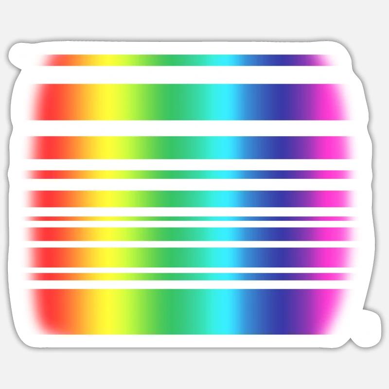 Rainbow - Sticker size S (10 x 10 cm) - white matte