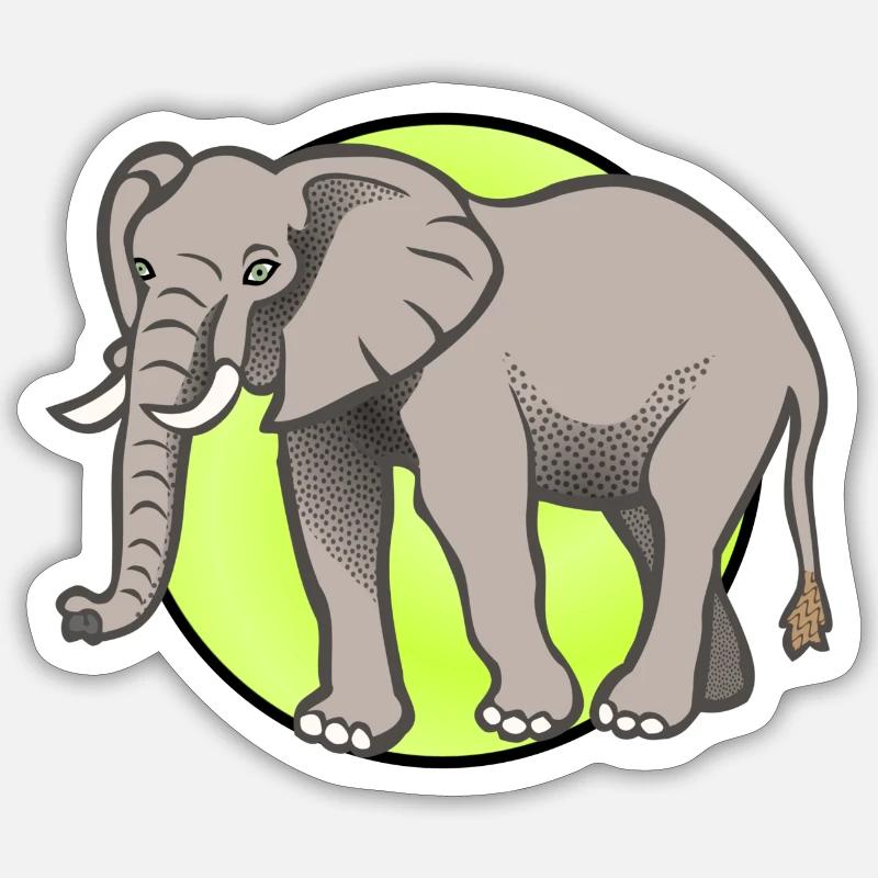 Elephant Elephant Circus - Sticker size S (10 x 10 cm) - white matte