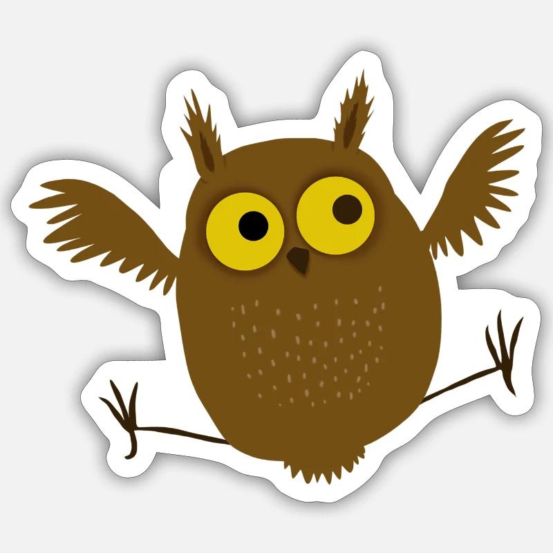 Eule Sticker Größe S (10 x 10 cm)