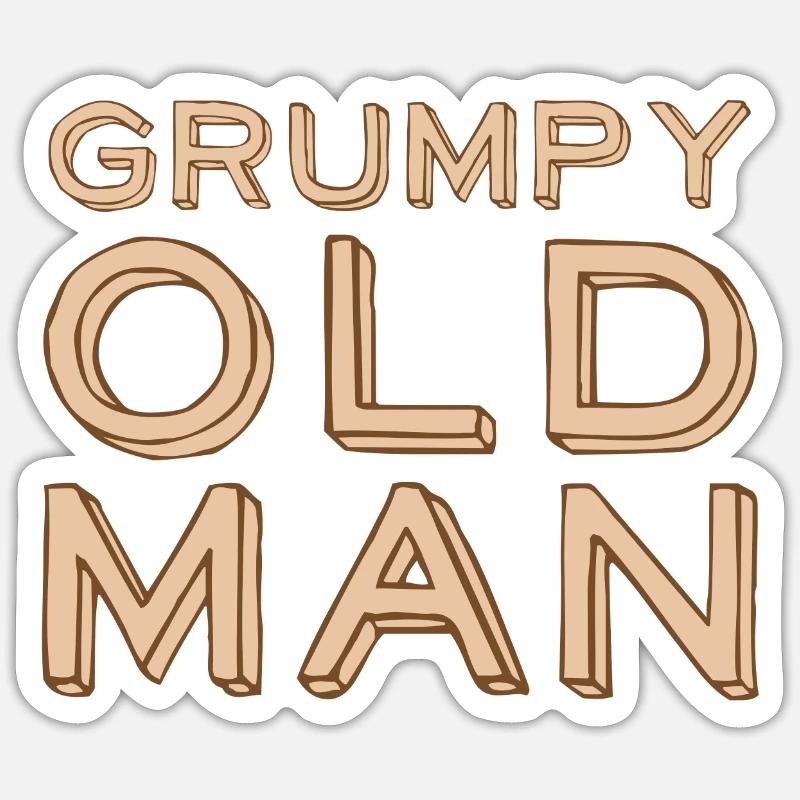 Grumpy old man Sticker size S (10 x 10 cm)